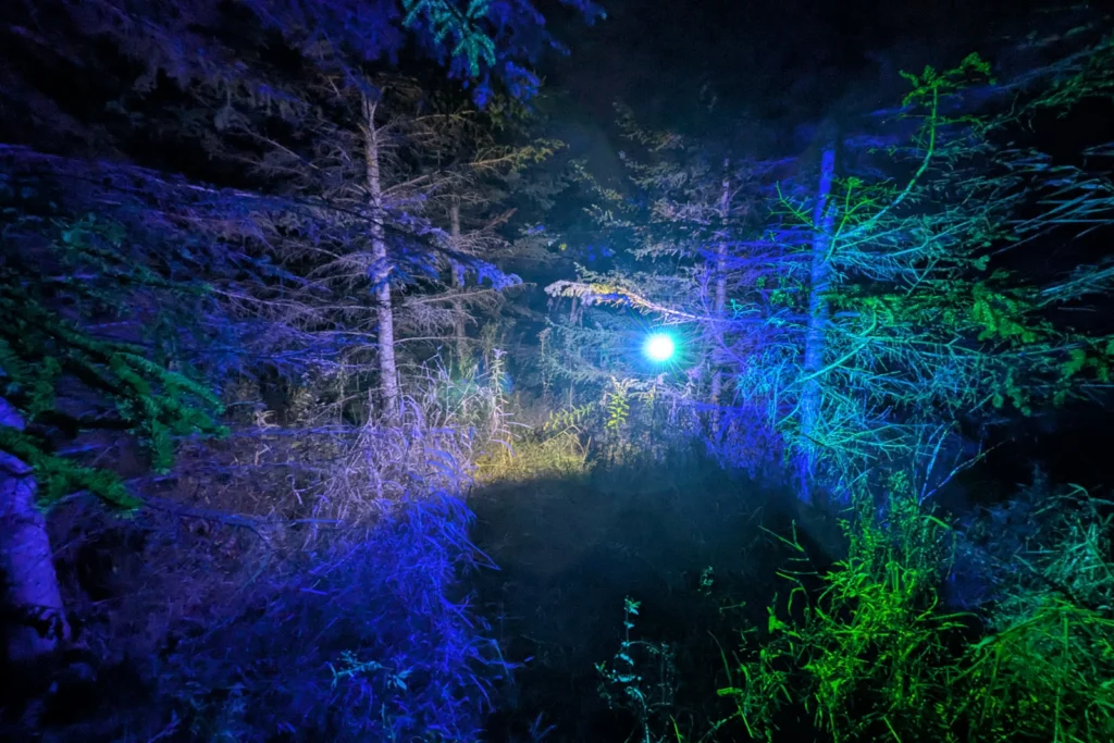 Close-up of the EntoCam Beam's powerful UV LED array - Outreach Robotics